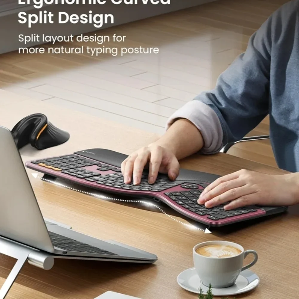 Ergonomic Keyboard Wrist Rest - Black and Gray